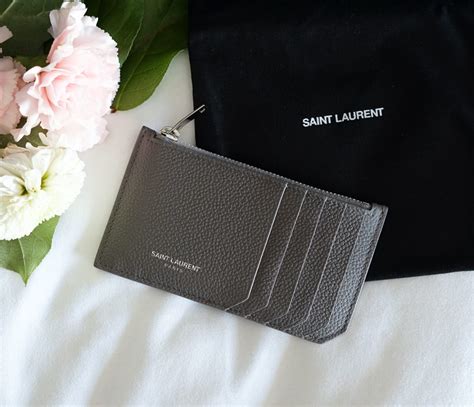 ysl zipped card holder how to|ysl card holder wallet.